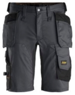 Afbeeldingen van AllroundWork Stretch Korte Broek met Holsterzakken  Staal Grijs - Zwart (5804)