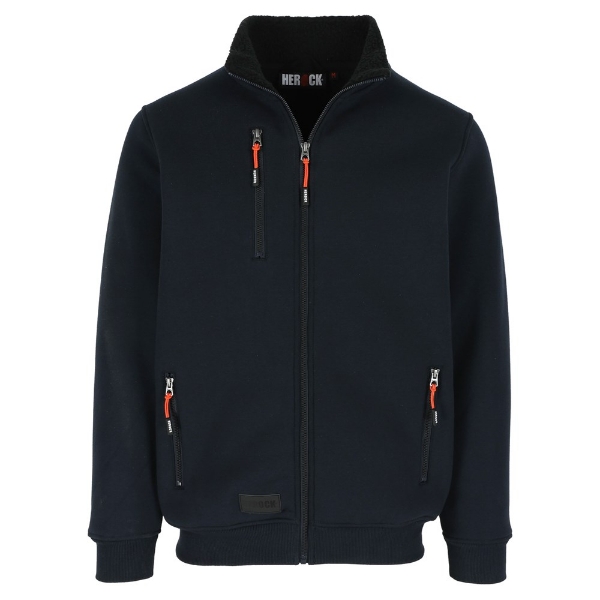 Afbeeldingen van Her Otar sweatvest met kraag  mt.L Marine