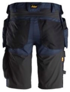 Afbeeldingen van AllroundWork Stretch Korte Broek met Holsterzakken  Donker Blauw - Zwart (9504)